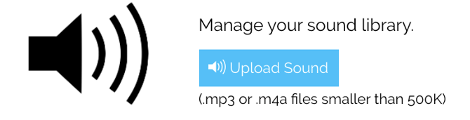 Image of Upload Sound button in Sound library manager.