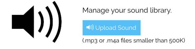 Image of Sound Manager upload button.