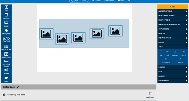 Image of multiple elements being selected at the same time, indicated by the blue outline around them.