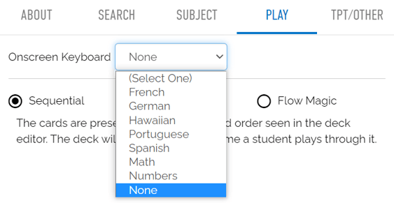 Image of Onscreen Keyboard Selection.