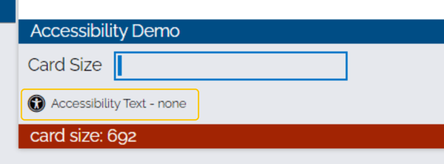 Image of Accessibility Text for Cards boxed in orange.