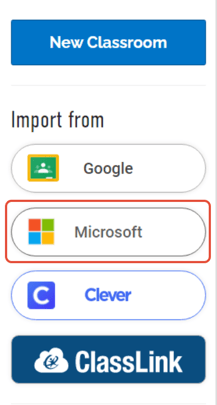 An image from the "classes" tab highlighting import from microsoft.