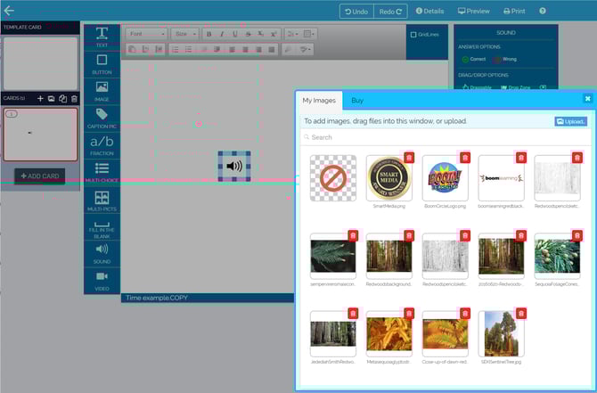 Image of Image Selection Dialogue.