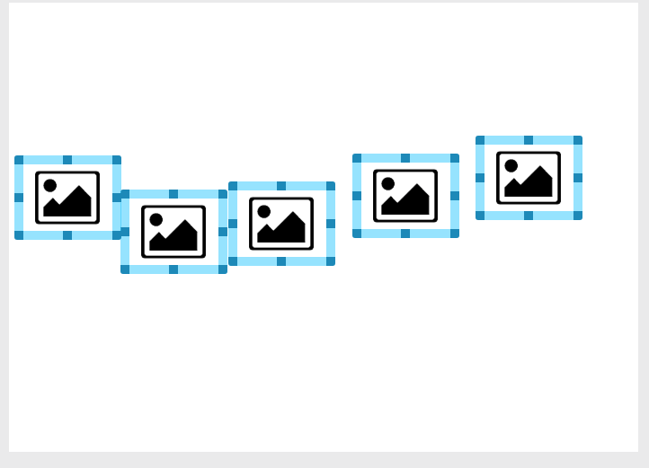Image of multiple elements with blue outlines.