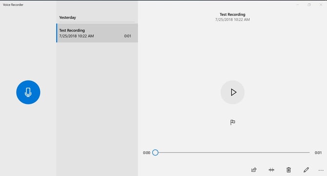 Image of Voice Recorder App.