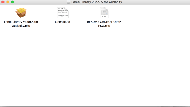 Image of Lame encoder/library window for Audacity.