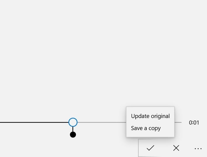 Image of Trim update or copy checkmark.