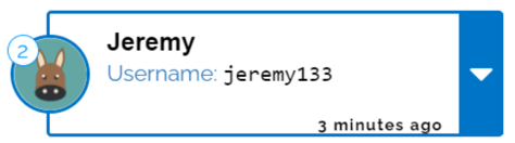 An image of a student profile with a "two" on the edge of their avatar.