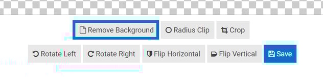 Image of Remove Background button circled blue in the editing image options.