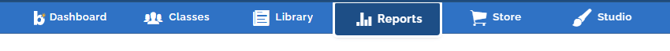 an image of the reports tab in the navigator