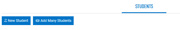 An image of the "students" tab showing two buttons on the left: "new student" and "add many students".