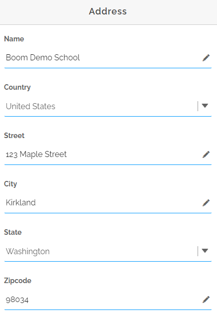 Image of Billing Address Info.