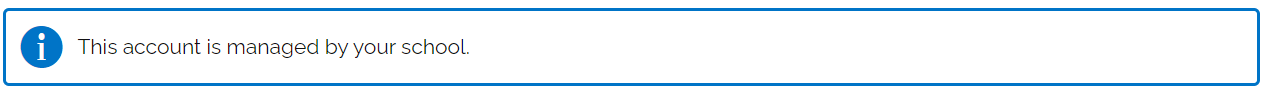 Image of school managed account marker.