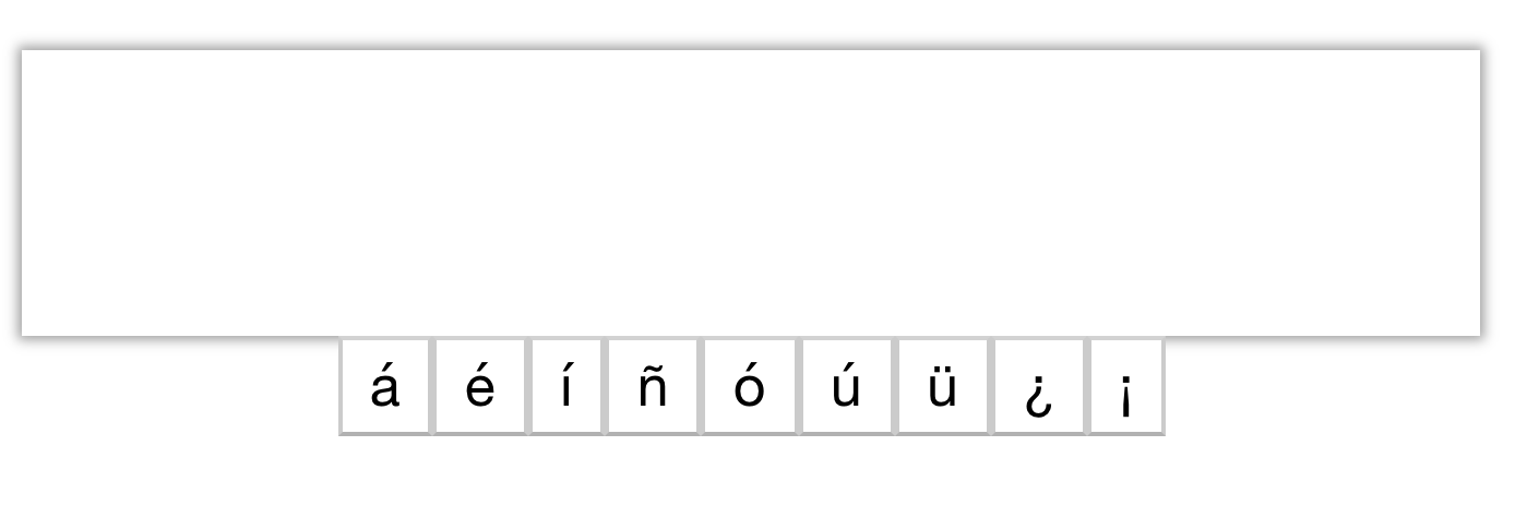Image of Spanish Onscreen Keyboard.
