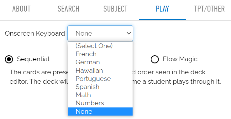 Image of Onscreen Keyboard Selection.