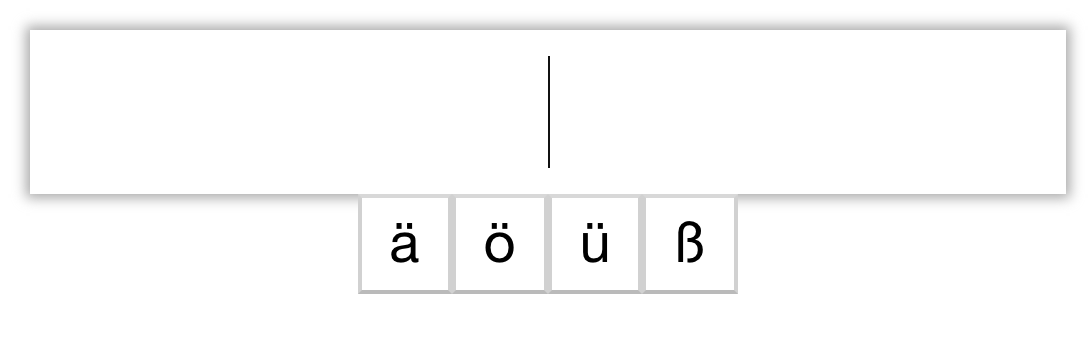 Image of German Onscreen Keyboard.