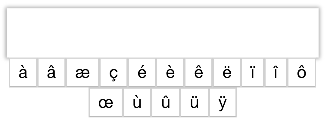 Image of French Onscreen Keyboard.