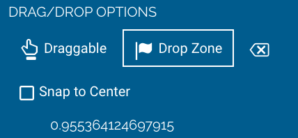 Image of Drop Zone button in Drag/Drop Options.