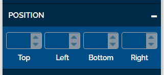 Image of Position Settings, showing the Top, Left, Bottom, and Right text box.
