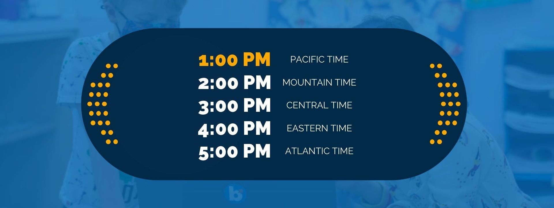 An infographic for the time zones.