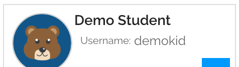An image of a student profile showing their nickname and below that, the username.