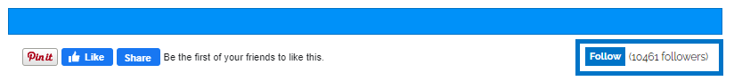 An image of the follow button, also showing how many followers the author has.