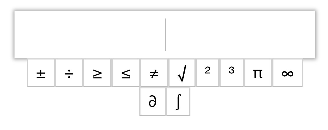 Image of Math Onscreen Keyboard.