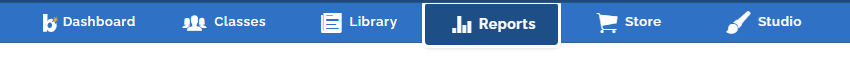 an image of the reports tab in the navigation menu